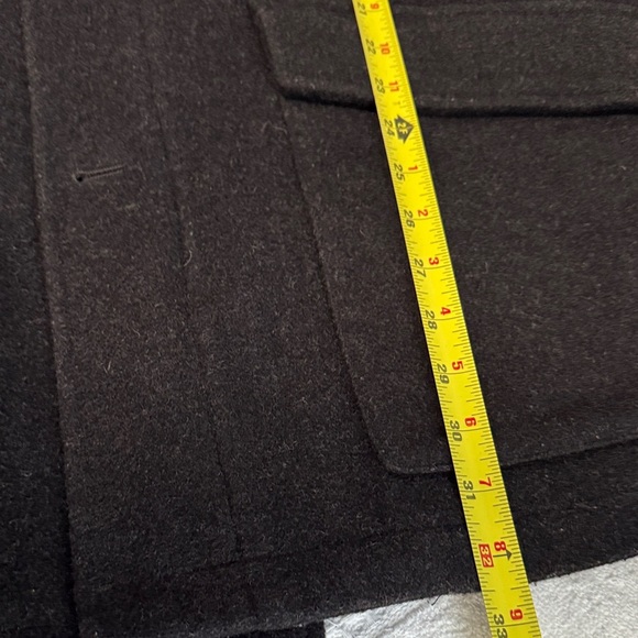 Elegant Black Men's Pea Coat - Picture 16 of 16